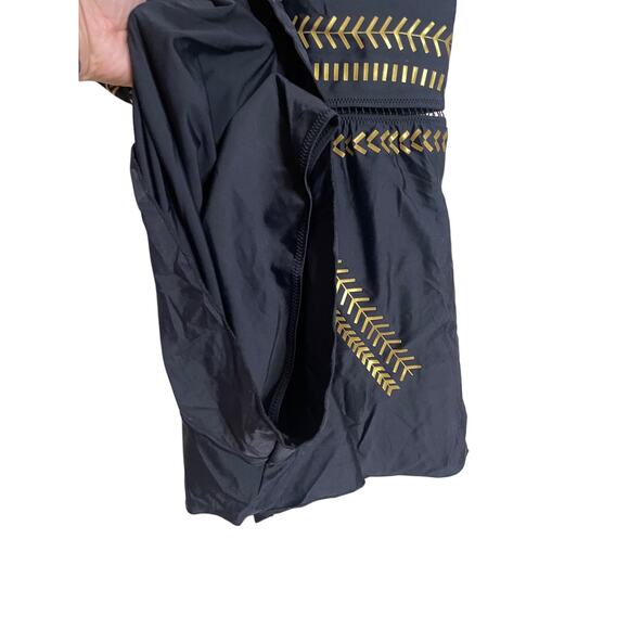 Biliblond Onepiece Overall Swim in Black Gold Womans XL NWT - Picture 7 of 13